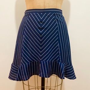 JCrew Navy Stripe Skirt Size 0
